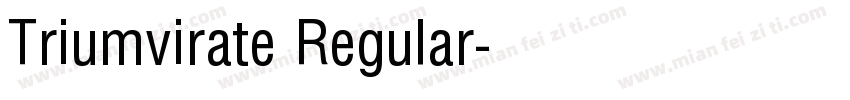 Triumvirate Regular字体转换
